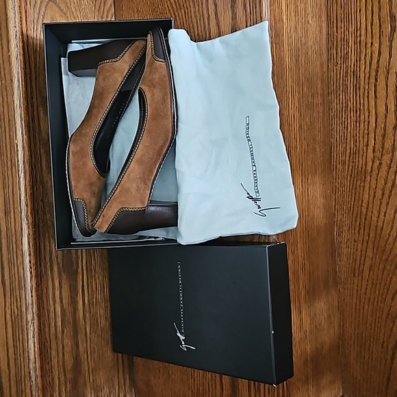 Rare Vintage Guiseppe Zanotti Brown Suede and Leather Shoes - Picture 13 of 16